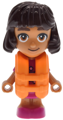 Friends Alba - Micro Doll, Magenta Dress, Orange Life Jacket – ПРИЯТЕЛИ