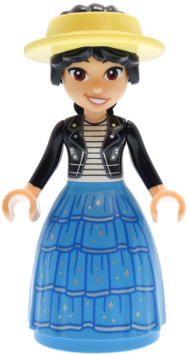 Friends Liann - Black Leather Jacket, Dark Azure Skirt with Ruffles – ПРИЯТЕЛИ
