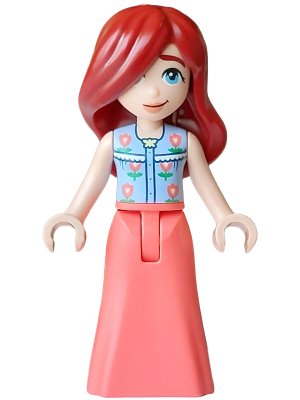 Friends Paisley - Medium Blue Vest, Coral Skirt Full Length – ПРИЯТЕЛИ