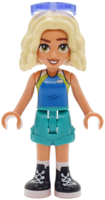 Friends Nova - Blue Sleeveless Top, Dark Turquoise Shorts, Black Boots, Sunglasses – ПРИЯТЕЛИ