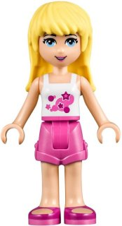 Friends Stephanie - Dark Pink Shorts, White Top with Stars – ПРИЯТЕЛИ
