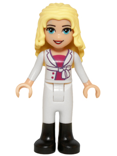 Friends Liza - White Riding Pants, Magenta Top and White Jacket with Bow – ПРИЯТЕЛИ