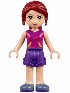 Friends Mia - Dark Purple Shorts, Magenta Top with Orange and Dark Purple Stripes – ПРИЯТЕЛИ