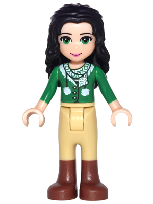 Friends Emma - Tan Riding Pants, Green Sweater with Scarf – ПРИЯТЕЛИ