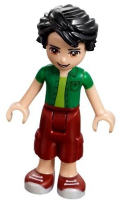 Friends Oliver - Dark Red Cropped Trousers Large Pockets, Green Shirt – ПРИЯТЕЛИ