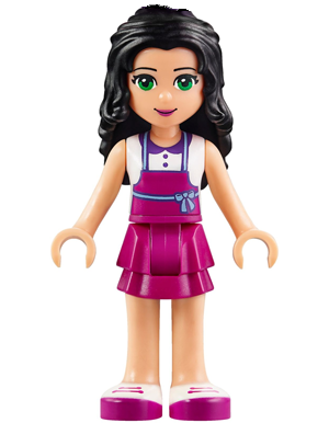 Friends Emma - Magenta Layered Skirt, White Top with Magenta Apron – ПРИЯТЕЛИ