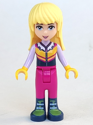 Friends Stephanie - Winter Vest with Fur Collar, Magenta Pants, Dark Blue Boots – ПРИЯТЕЛИ