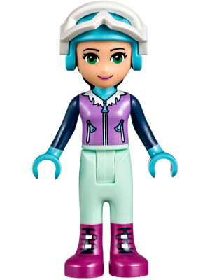 Friends Emma - Light Aqua Trousers, Medium Lavender Ski Vest, Helmet, Goggles – ПРИЯТЕЛИ