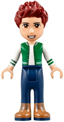 Friends Daniel - Brown Boots, Dark Blue Jeans, White and Green Top – ПРИЯТЕЛИ