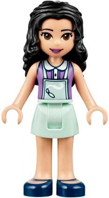 Friends Emma - Light Aqua Skirt, Medium Lavender Top with Light Aqua Apron – ПРИЯТЕЛИ