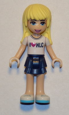 Friends Stephanie - Dark Blue Layered Skirt, White T-Shirt with 'I Heart HLC' Pattern – ПРИЯТЕЛИ