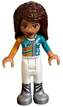 Friends Andrea - White Trousers, Bright Light Orange and Dark Turquoise Racing Jacket – ПРИЯТЕЛИ