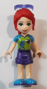 Friends Mia - Dark Purple Shorts, Lime Top, Red Hair, Sunglasses – ПРИЯТЕЛИ