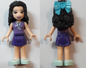 Friends Emma - Dark Purple Skirt, Medium Lavender Top, Light Aqua Shoes, Bow – ПРИЯТЕЛИ