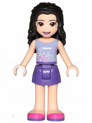 Friends Emma - Dark Purple Skirt, Lavender Top with Flowers – ПРИЯТЕЛИ