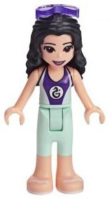 Friends Emma - Light Aqua and Dark Purple Wetsuit, Sunglasses – ПРИЯТЕЛИ