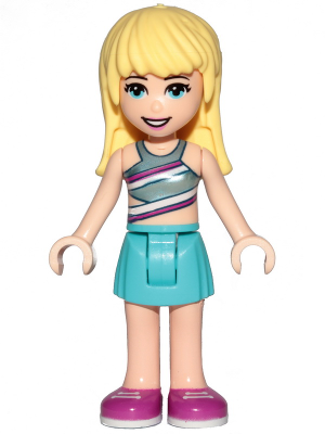 Friends Stephanie - Medium Azure Skirt, Striped Top – ПРИЯТЕЛИ
