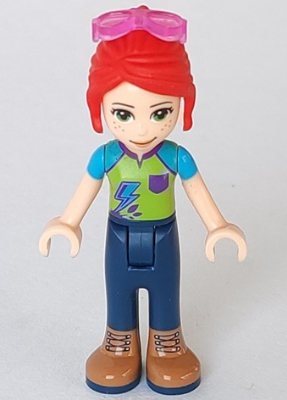Friends Mia - Dark Blue Trousers, Lime Top, Red Hair, Sunglasses – ПРИЯТЕЛИ