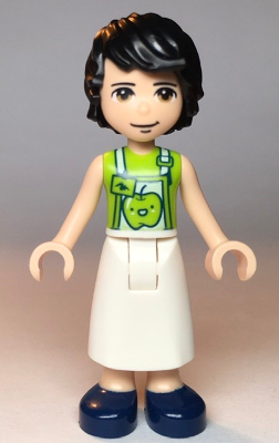 Friends David - Lime Shirt, White Apron with Lime Apple, Dark Blue Shoes – ПРИЯТЕЛИ