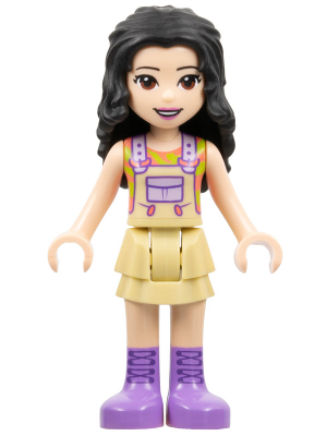 Friends Emma - Tan Dress with Straps, Medium Lavender Boots – ПРИЯТЕЛИ