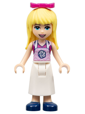 Friends Stephanie - Magenta Top, White Apron with Swirl, Dark Blue Shoes, Bow – ПРИЯТЕЛИ