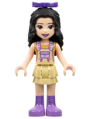 Friends Emma - Tan Dress with Straps, Medium Lavender Boots, Dark Purple Bow – ПРИЯТЕЛИ