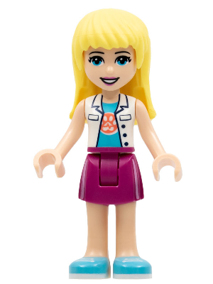 Friends Stephanie - Magenta Skirt, White Top with Paw Print Undershirt – ПРИЯТЕЛИ
