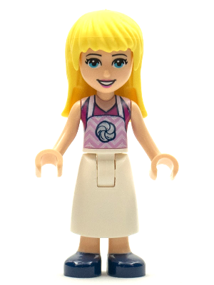Friends Stephanie - White Long Skirt, Magenta Top with Apron – ПРИЯТЕЛИ