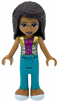 Friends Andrea - Dark Turquoise Pants, Magenta Top with Gold Vest – ПРИЯТЕЛИ