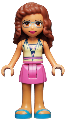 Friends Olivia (Nougat) - Dark Pink Skirt, Halter Top with Strawberries – ПРИЯТЕЛИ
