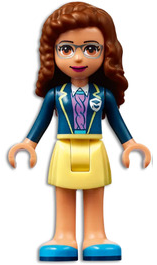 Friends Olivia (Nougat) - Bright Light Yellow Skirt, Dark Blue Jacket, Dark Azure Shoes – ПРИЯТЕЛИ