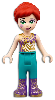 Friends Mia - Dark Purple and Gold Top, Dark Turquoise Pants, Dark Purple Boots with Gold Pattern – ПРИЯТЕЛИ