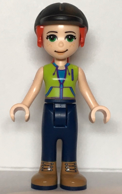Friends Mia - Dark Blue Trousers, Lime Jacket Top, Black Riding Helmet – ПРИЯТЕЛИ