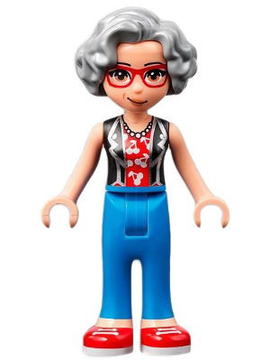 Friends Dottie - Blue Trousers with Red Shoes, Black Vest over Red Shirt with Cherries – ПРИЯТЕЛИ