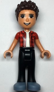 Friends River - Sand Blue Shoes, Black Jeans, Red Checkered Shirt with White Undershirt – ПРИЯТЕЛИ