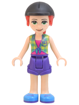 Friends Mia - Lime Plaid Shirt, Dark Purple Shorts, Black Riding Helmet – ПРИЯТЕЛИ