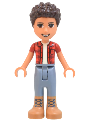 Friends River - Red Checkered Shirt with White Undershirt, Sand Blue Trousers – ПРИЯТЕЛИ