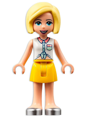 Friends Roxy - White Collared Shirt, Yellow Skirt, Silver Shoes – ПРИЯТЕЛИ