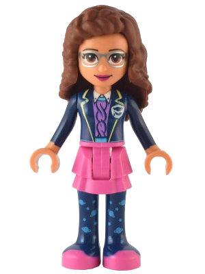 Friends Olivia (Nougat) - Dark Pink Skirt, Dark Blue Leggings, Dark Blue Jacket – ПРИЯТЕЛИ