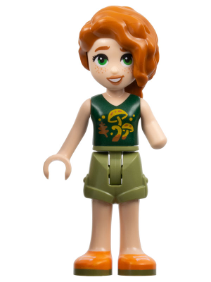 Friends Autumn - Dark Green Mushroom Top, Olive Green Shorts, Orange Shoes – ПРИЯТЕЛИ