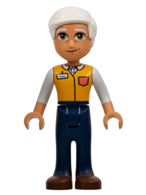 Friends Isaac - Bright Light Orange Shirt, Dark Blue Pants, Reddish Brown Shoes – ПРИЯТЕЛИ