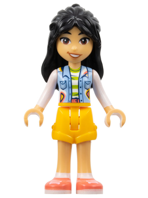 Friends Liann - Bright Light Blue Vest with Pockets, Bright Light Orange Shorts, Coral Shoes – ПРИЯТЕЛИ