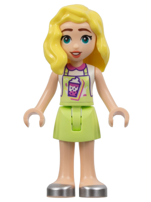 Friends Matilde - Yellowish Green Jumper, Bubble Tea Uniform, Silver Shoes – ПРИЯТЕЛИ