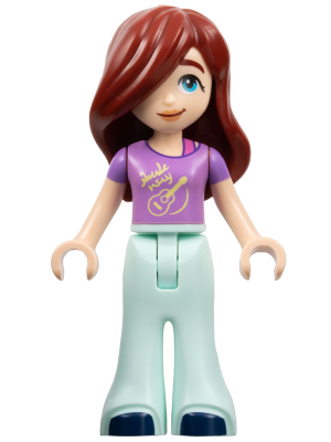 Friends Paisley - Medium Lavender Shirt with Guitar, Light Aqua Trousers Bell-Bottoms, Dark Blue Shoes – ПРИЯТЕЛИ