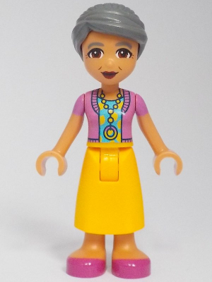 Friends Abuelita - Dark Pink Sweater Vest, Bright Light Orange Long Skirt, Magenta Shoes – ПРИЯТЕЛИ