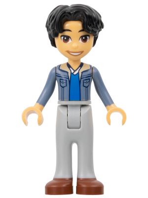 Friends Niko - Sand Blue Jacket, Light Bluish Gray Trousers, Reddish Brown Shoes – ПРИЯТЕЛИ