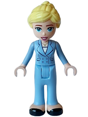 Friends Stephanie (Adult) - Bright Light Blue Suit with Pockets and Buttons, Black Shoes – ПРИЯТЕЛИ