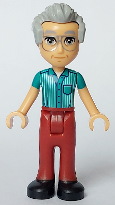 Friends Stanley - Dark Turquoise Shirt, Dark Red Trousers, Black Shoes, Silver Glasses – ПРИЯТЕЛИ
