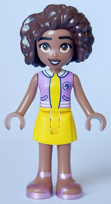 Friends Aliya - Medium Lavender Top, Yellow Skirt, Metallic Pink Sandals – ПРИЯТЕЛИ