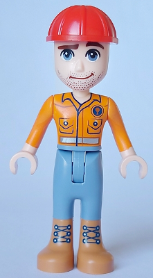 Friends Darrel - Orange Safety Shirt, Sand Blue Legs, Medium Nougat Boots, Red Construction Helmet – ПРИЯТЕЛИ